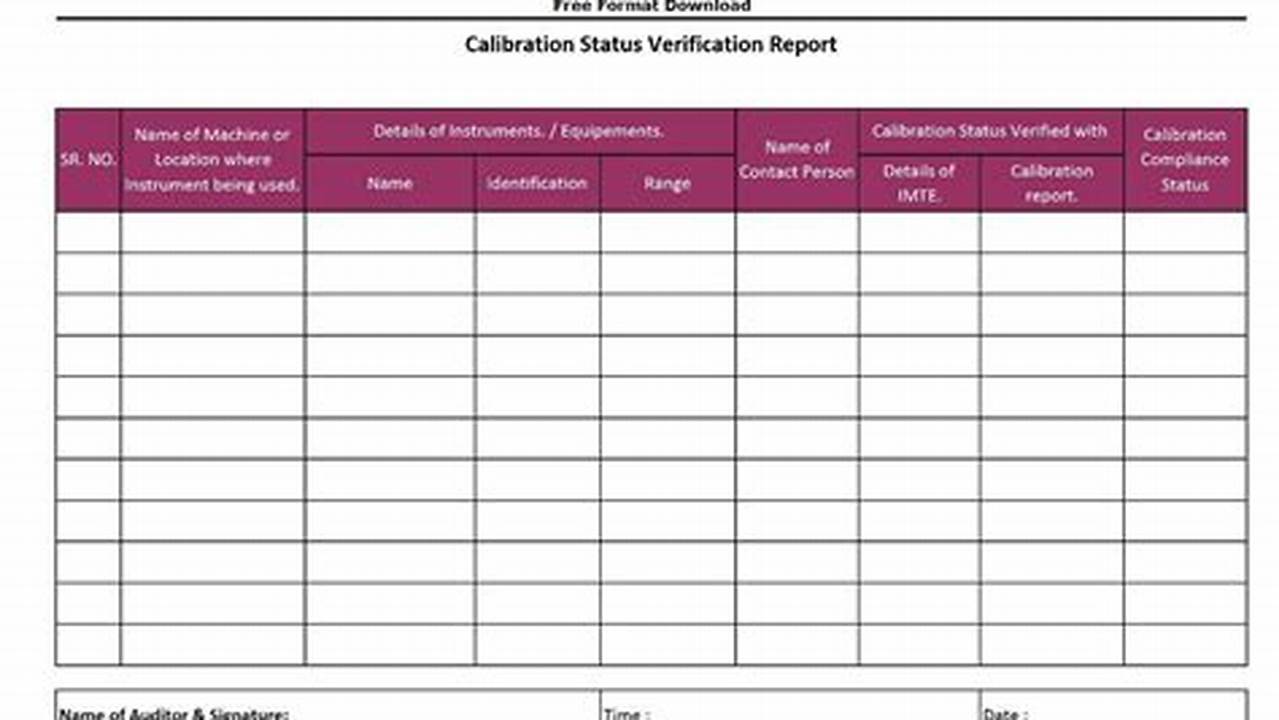 Verification Tool, Excel Templates
