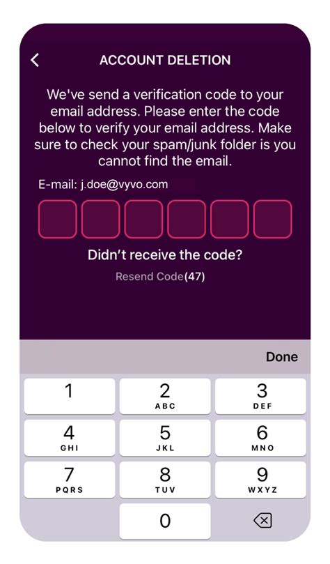 Verification of Account Deletion