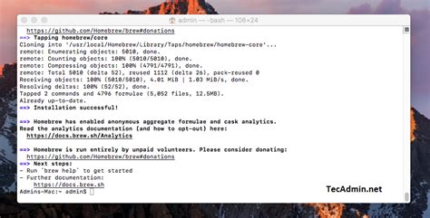 Verify Homebrew installation in macOS