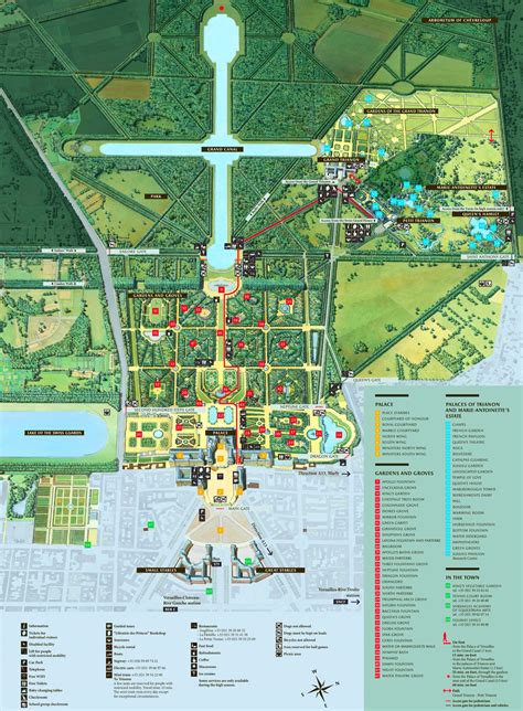 Versailles Gardens visitor map
