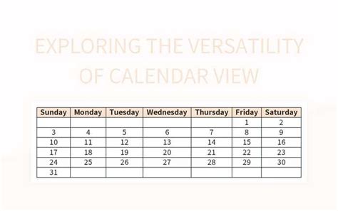 Versatility Printable Calendar