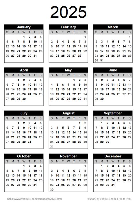 Vertex Calendar 2025
