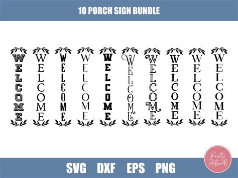 Download Vertical Welcome Signs Bundle For Silhouette