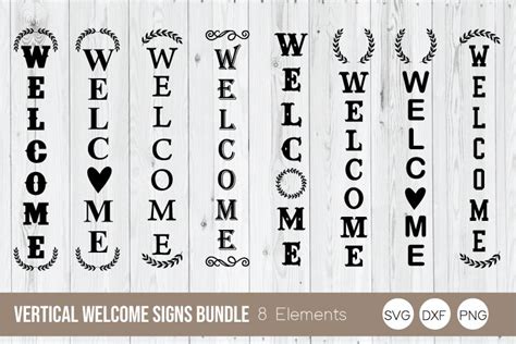 Embrace the Creative Vibes with Stunning Vertical Welcome SVG Free - Unleash Your Inner Design Genie!