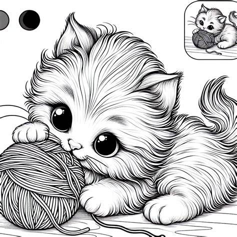 Very Cute Kitten Coloring Pages