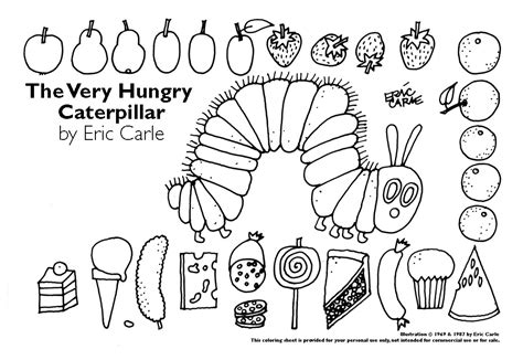 Very Hungry Caterpillar Printable Coloring Book