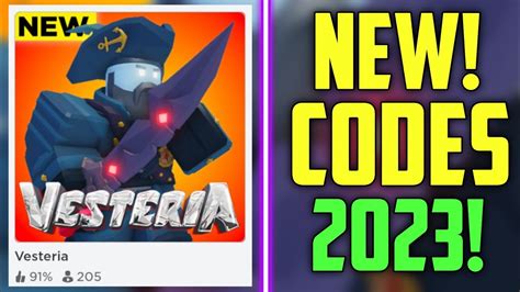 Vesteria Codes - Roblox - July 2023 -