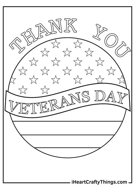 Veterans Day Color Pages Printable