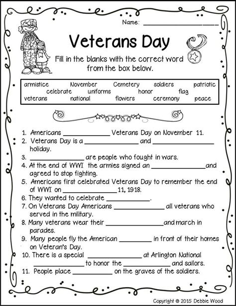 Veterans Day Printable Activities