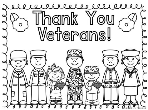 Veterans Day Coloring Sheets Printables