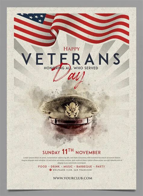 Veterans Day Flyer Template Free