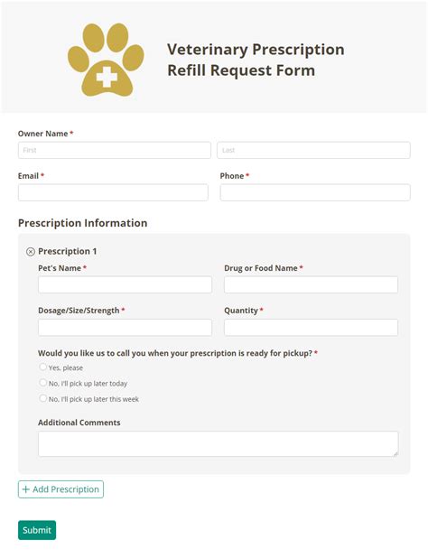 Veterinary Forms Templates