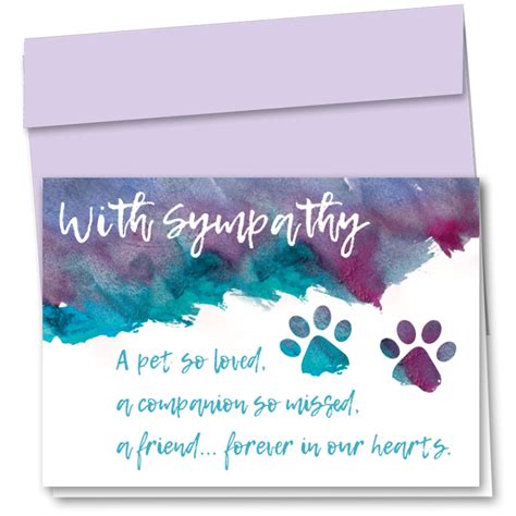 Veterinary Sympathy Cards | Condolences From Veterinarian | Vet Sympathy  Card