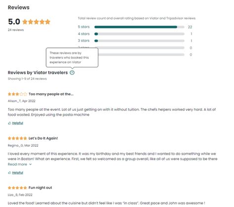 Viator reviews
