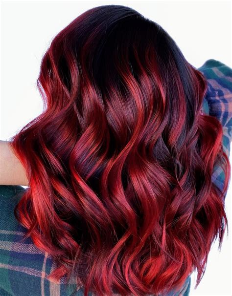 Vibrant Red Balayage