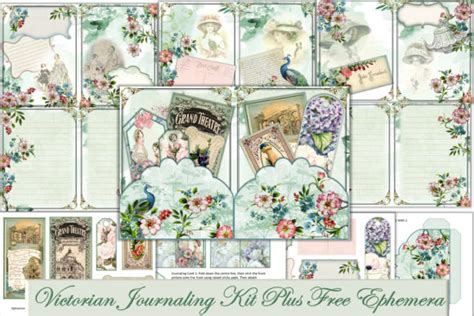 Download Victorian Journal Kit with Free Ephemera Files DXF Files