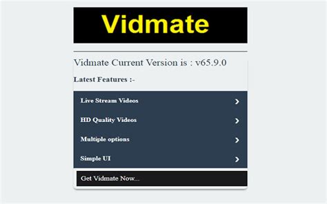 VidMate for Windows and VidMate for Mac PC Features
