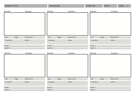 Video Storyboard Templates