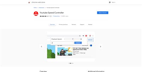 Video Speed Controller - Chrome Web Store