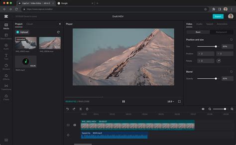 Video editing in a browser