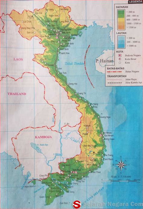 Bentuk geografis Vietnam