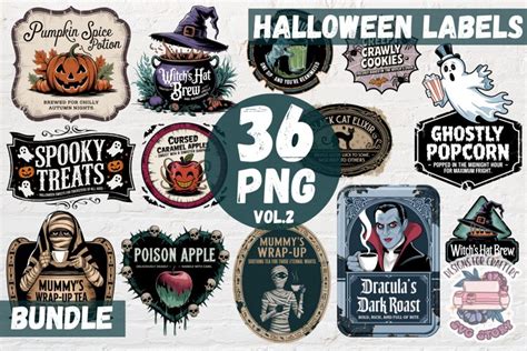 Download View 40 Halloween Labels Bundle Gif Easy Edite