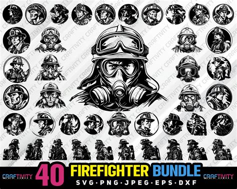 Download View Beautiful Firefighter Bundle PSD Commercial Use DXF Files