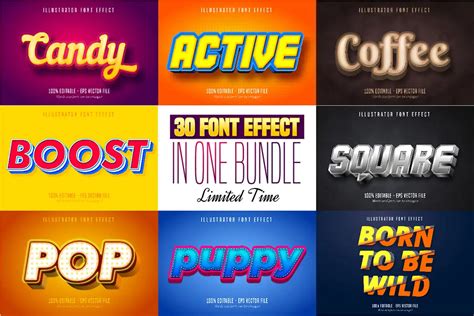 Download View Cartoon Style Font Effect Bundle Vol.3 SVG Commercial Use Free PSD Mockups