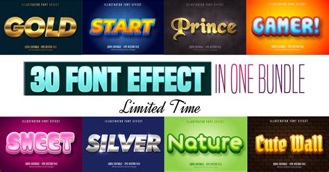 Download View Cartoon Style Font Effect Bundle Vol.3 SVG Files