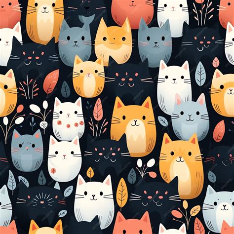 Download View Cat Pattern Design Bundle Background Easy Edite