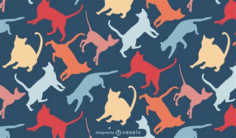 Download View Cat Pattern Design Bundle Background Silhouette