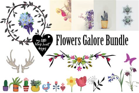 Download View Flowers Galore Bundle PSD Cut Files