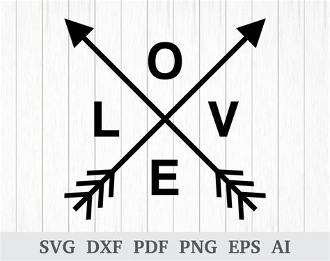 Download View Love Arrows Svg DXF File Files