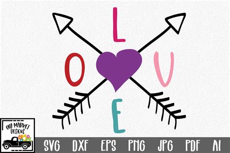 Download View Love Arrows Svg DXF File Images