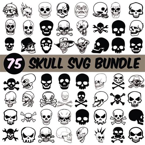 Download View Nice And Unique Skull Bundle PSD Cut Files