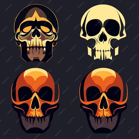 Download View Nice And Unique Skull Bundle PSD Files