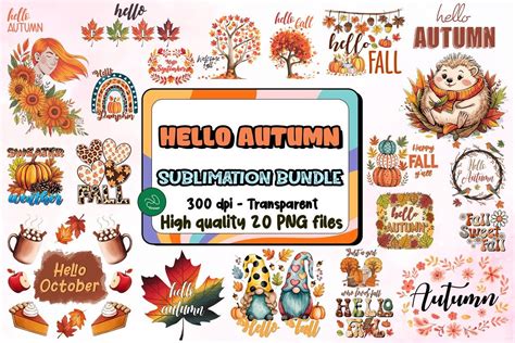 Download View Sublimation Hello Autumn
 Background Cut Images