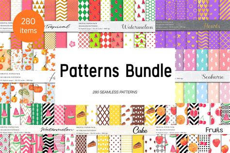 Download View The Seamless Patterns Bundle Vol. 6 PNG Creativefabrica For Crafts