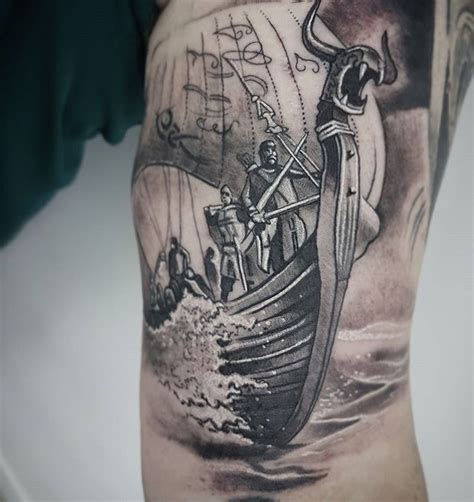 Viking Boat Tattoo