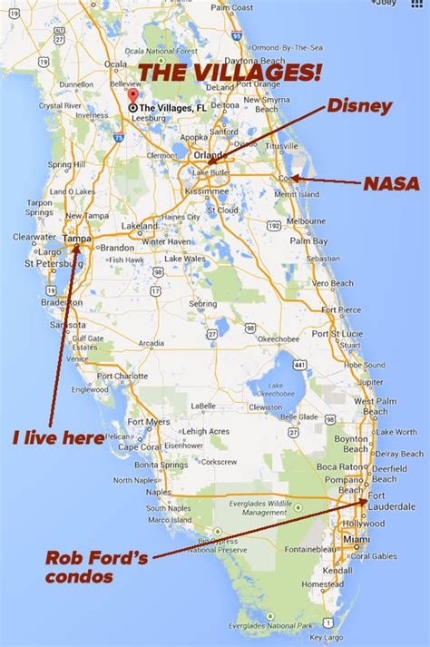 Villages In Florida Map