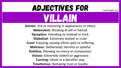 Villain Description Examples
