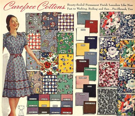Vintage Fabric Prints 40s
