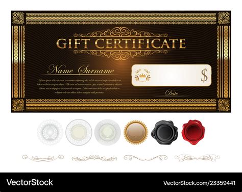 Vintage Gift Certificate Template