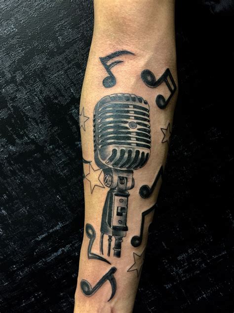 Vintage Microphone Music Tatto... is listed (or ranked) 2