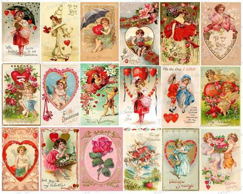 Vintage Valentine Cards Printable