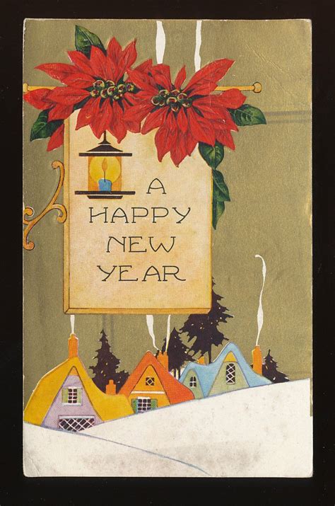 Vintage Art Deco Happy New Year