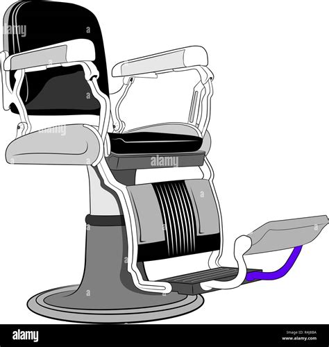 Vintage Barber Chair Drawing