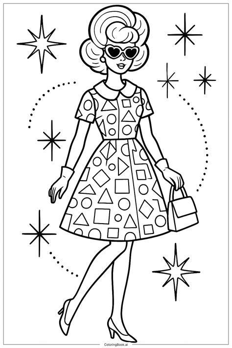 Vintage Barbie Coloring Pages