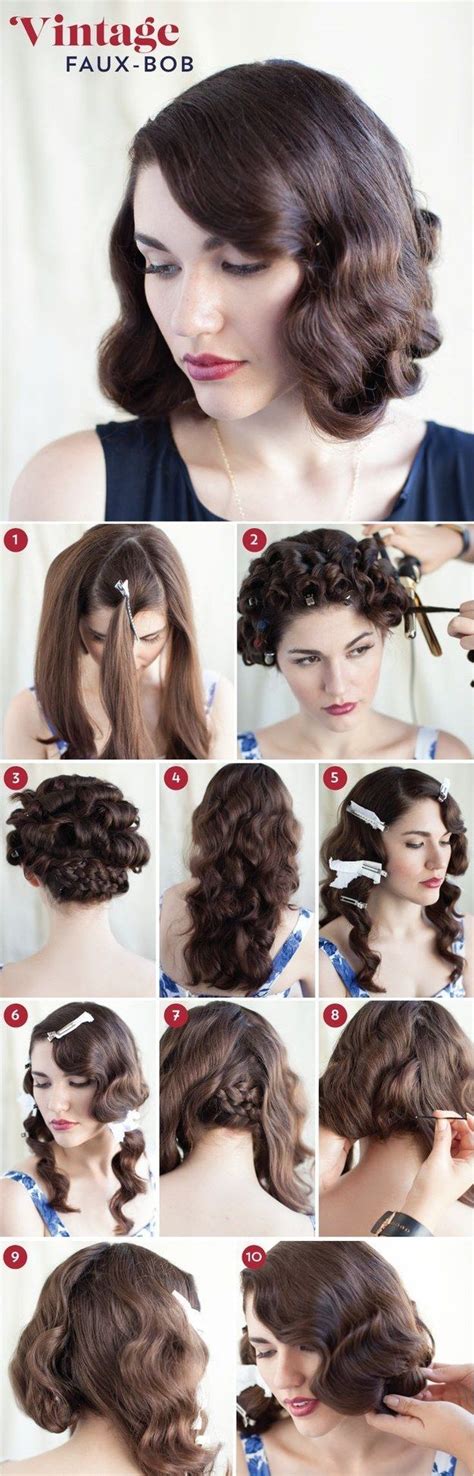 Vintage Hairstyles For Long Hair Tutorial