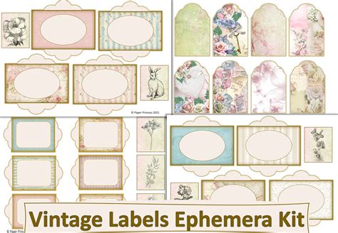 Download Vintage Labels Kit Easy Edite